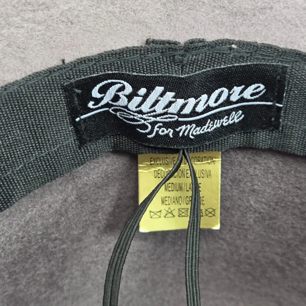 Biltmore Madewell Wool Felt Fedora Hat Womens M L Taupe Wide Brim Boho Festival